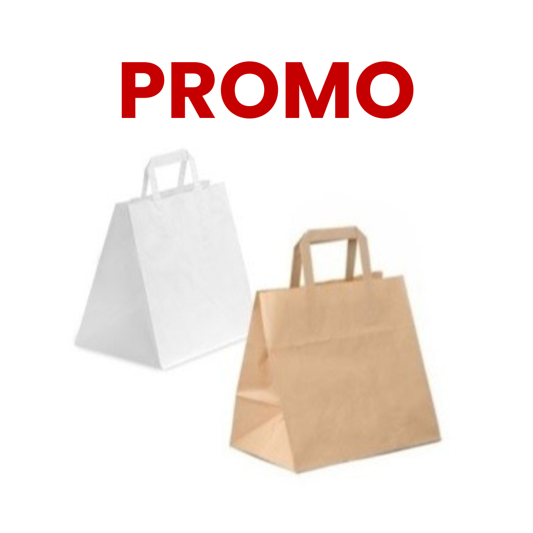 Sac Papier Kraft brun 28+20x33cm