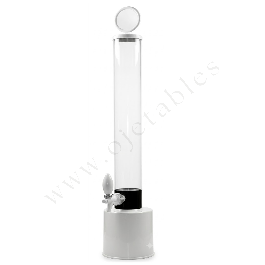 Girafe à boissons avec robinet 960 ml - Couleur blanche ou noire au choix 