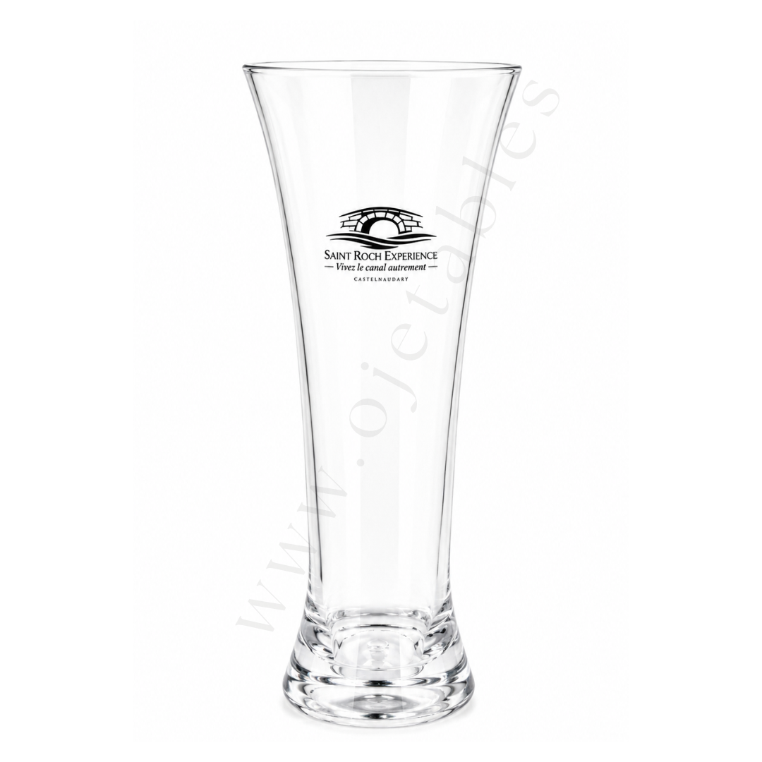 Verre à bière 25/33cl Incassable & réutilisable en TRITAN - personnalisé en 1 couleur