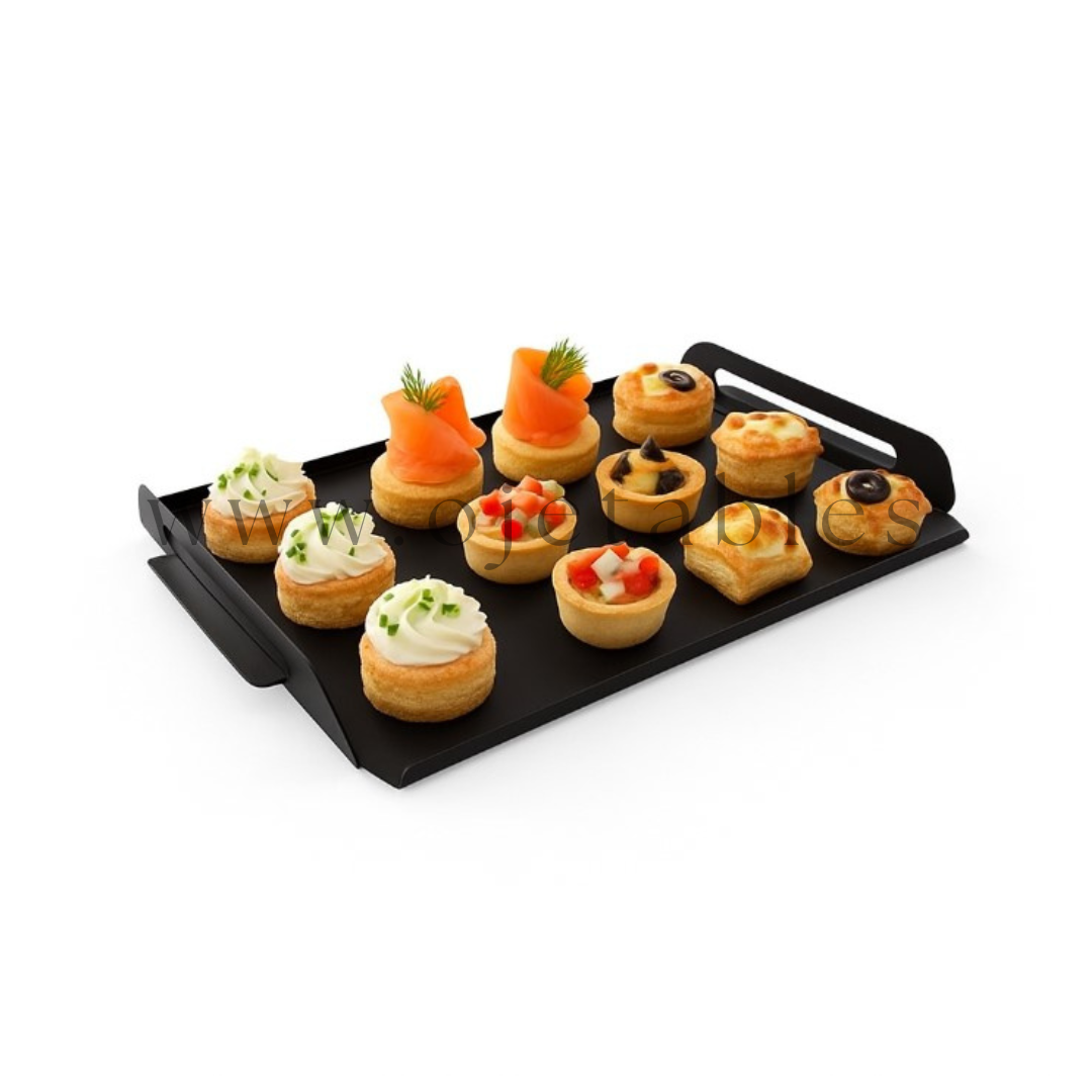 Plateaux cocktails 28.5x27com Réutilisable Réchauffable NOIR *4 fonctions