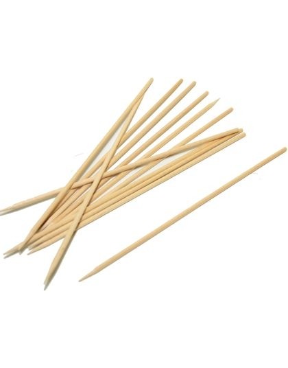 100 PIQUES BROCHETTE 25 CM NATUREL BOIS 