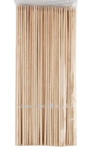 100 PIQUES BROCHETTE 25 CM NATUREL BOIS 