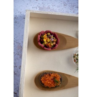 28 Plateaux en bois 380x273x30mm