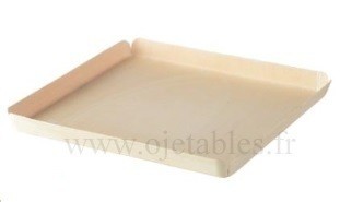 PLATEAU "MADERA" AVEC COUVERCLE 24X24cm PERSONNALISE