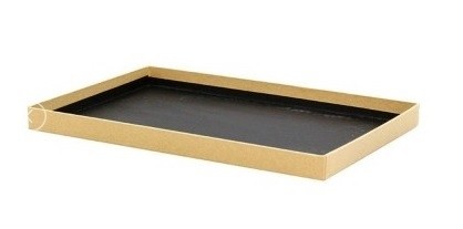 Cloche à fromage Kraft avec fenêtre PLEXI 30,5x20,5x6,8cm