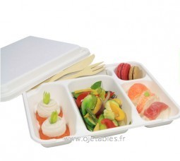 PLATEAU REPAS JETABLE Biodégradable