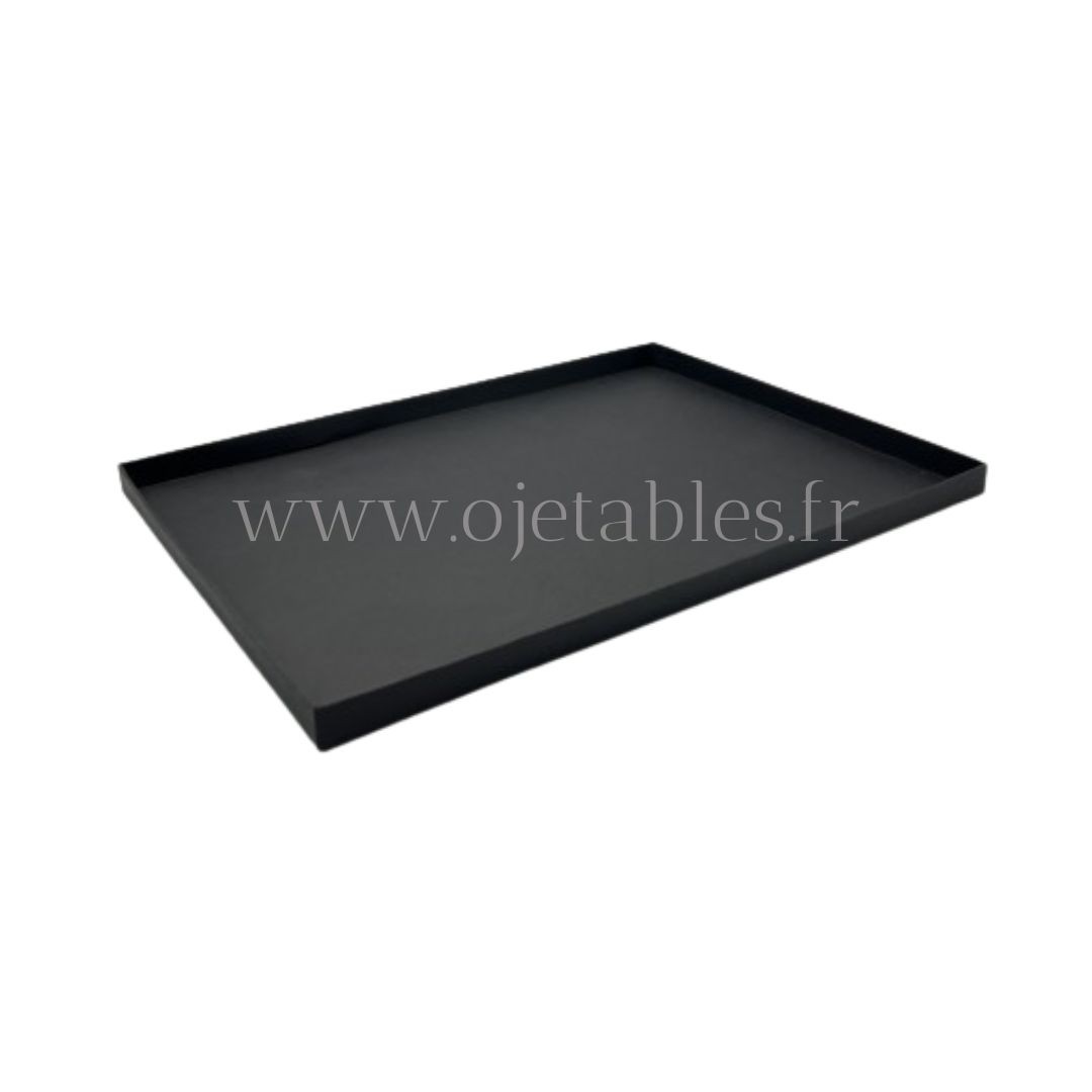 KIT PLATEAU CARTON NOIR ATLAS LUX RIGIDE 37x25 avec couvercle