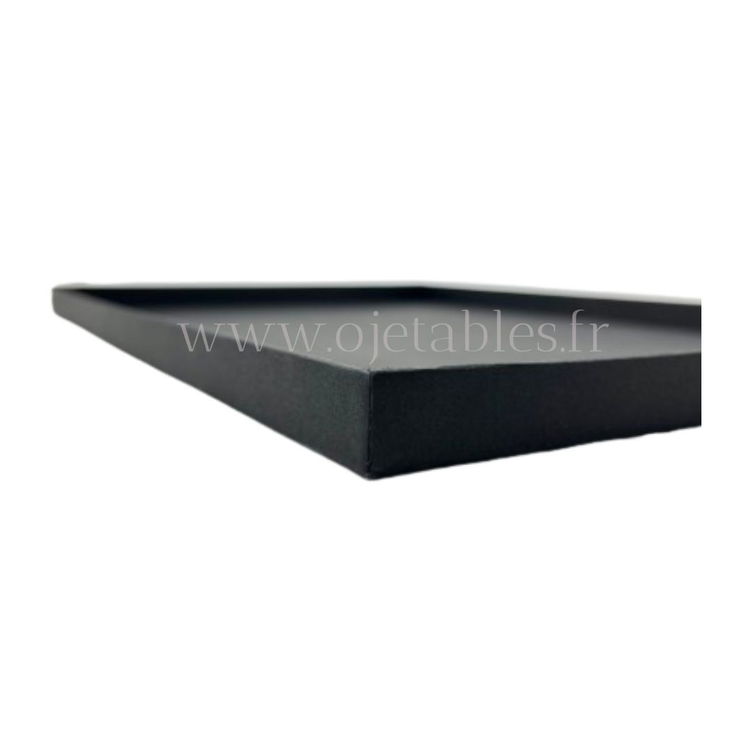 KIT PLATEAU CARTON NOIR ATLAS LUX RIGIDE 37x25 avec couvercle