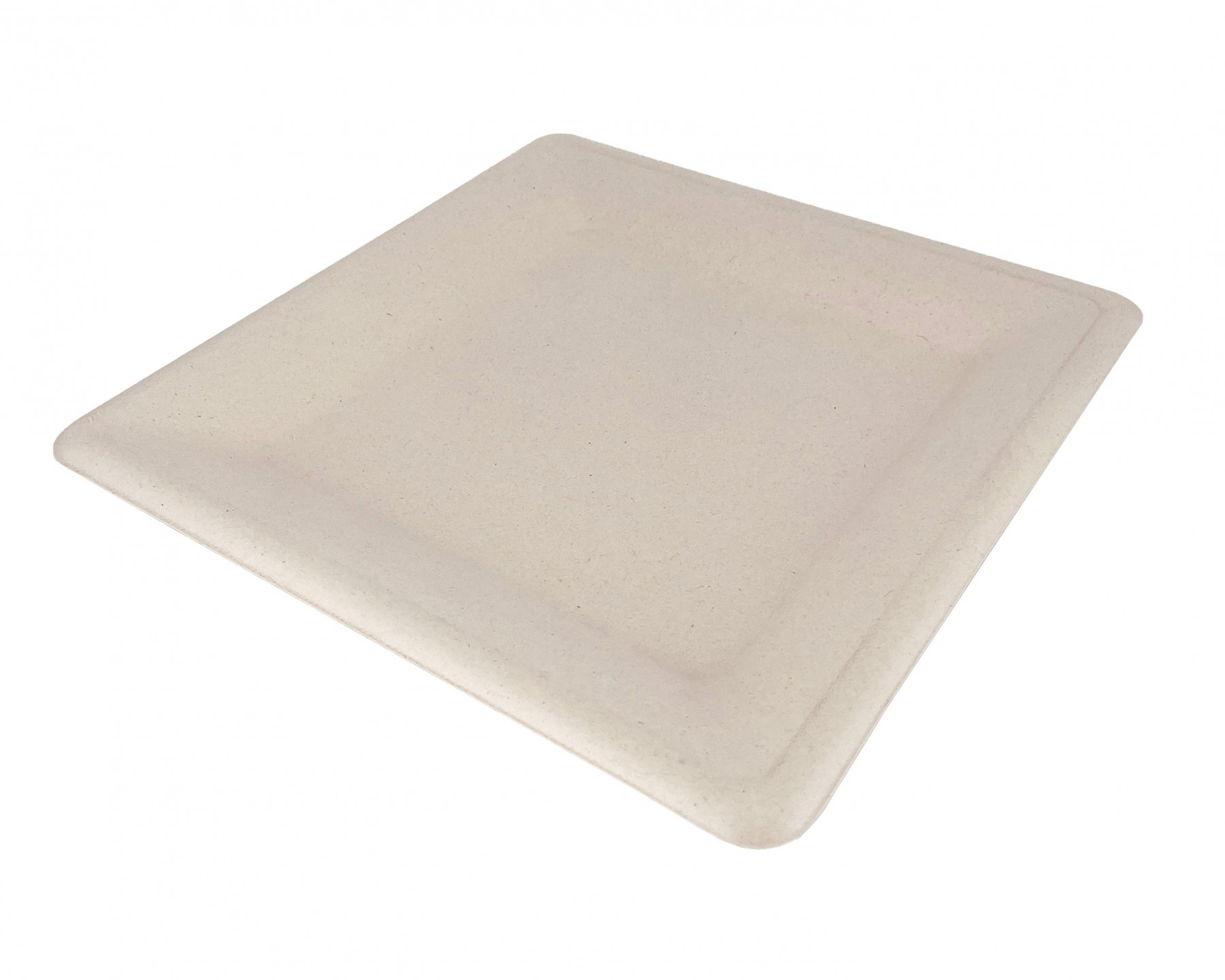 Assiette carrée 26 cm en pulpe de canne