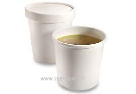 COUVERCLE BLANC POUR POT EN CARTON 240ml & 350ml Ø 90mm