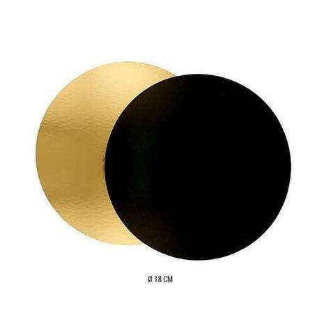 ROND DOUBLE FACE OR/NOIR 18CM