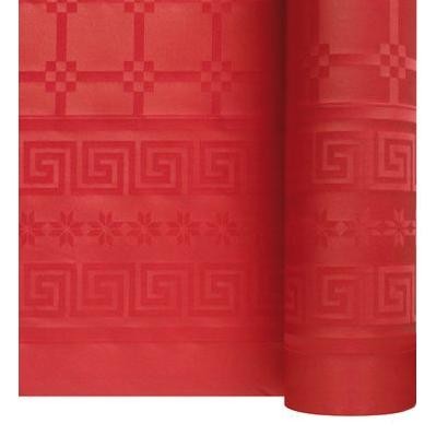 ROULEAUX DE NAPPE PAPIER ROUGE DAMASSE 1m20x25m