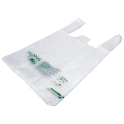 1000 Sacs bretelle biodégradable 30+14x54cm