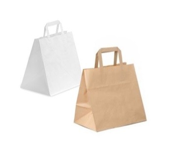 Sac Papier Kraft brun 32+16x35cm