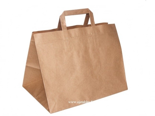 Sac Papier Kraft brun 32+22x24cm