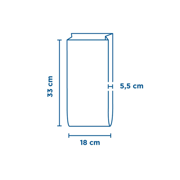 SAC POUR 1 POULET 45 G/M2 - 18+5,5x33cm