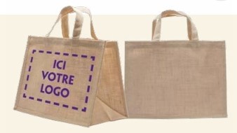 Sac toile de jute naturel 360+200x270 mm