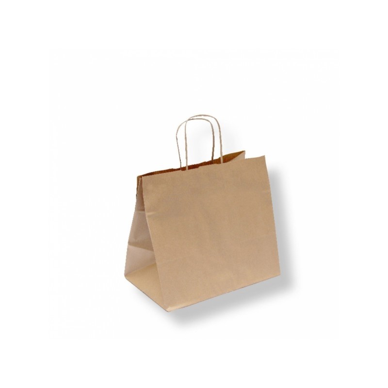 Sac Papier Kraft brun 26+17x24cm