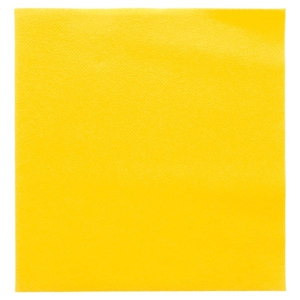 SERVIETTES PAPIER NON TISSEE PAS CHER JAUNE SOLEIL 40x40