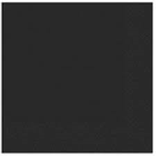  SERVIETTES PAPIER OUATE 2 PLIS NOIR 38x38