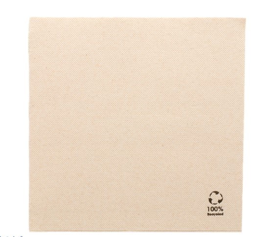 Serviette cocktail personnalisée double point blanche ou recyclée 20x20 (7 colis de 2400u)