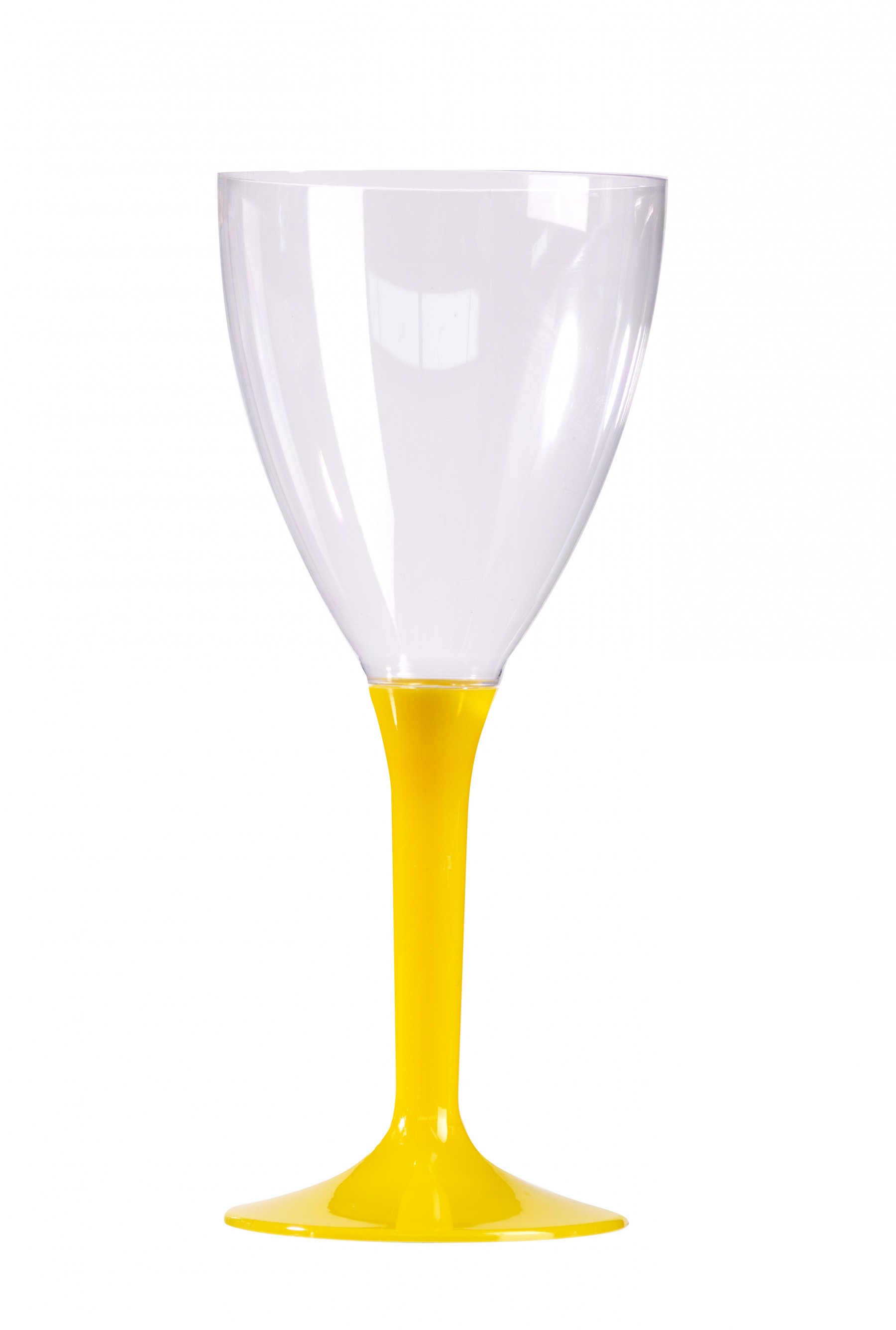 VERRE A VIN PLASTIQUE JAUNE