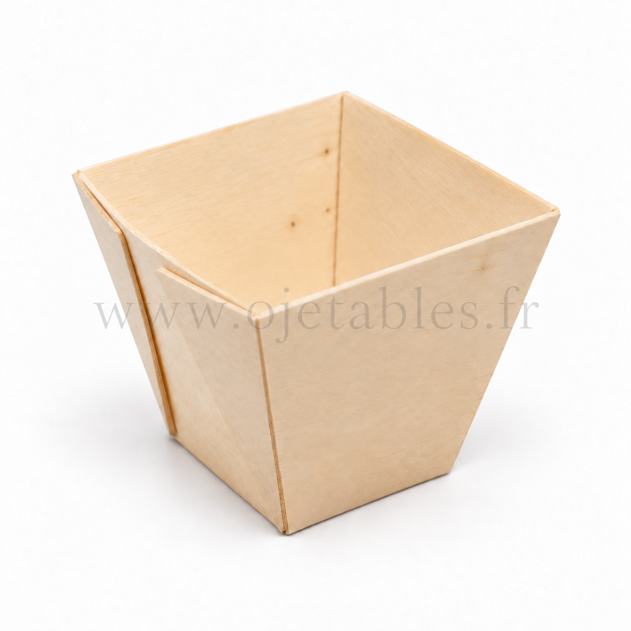 Verrine bois carrée 50 ml – 4,8x4,8x4,5 cm