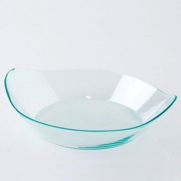 VERRINE PLASTIQUE CASSOLETTE TRANSPARENTE VERT D'EAU