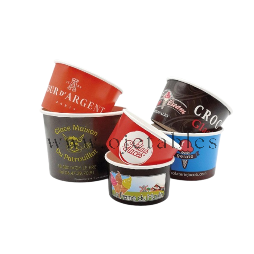 Pot en carton 400ml personnalisé Multicouleurs