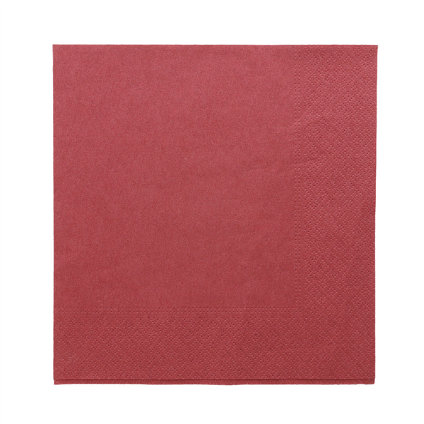 SERVIETTES ECOLABEL 2 PLIS  18 G/M2 39x39 CM BORDEAUX OUATE (1600 UNITÉ) - Garcia de Pou