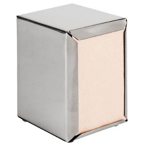 DISTRIBUTEUR POUR SERVIETTES MINI SERVIS  11x9x13,5 CM ARGENTE INOX (12 UNITÉ) - Garcia de Pou