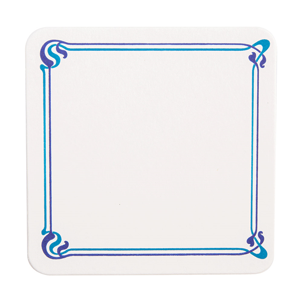 DESSOUS DE VERRE BLEU "MAXIM" 210 G/M2 8,5x8,5 CM BLANC CARTON (6000 UNITÉ) - Garcia de Pou