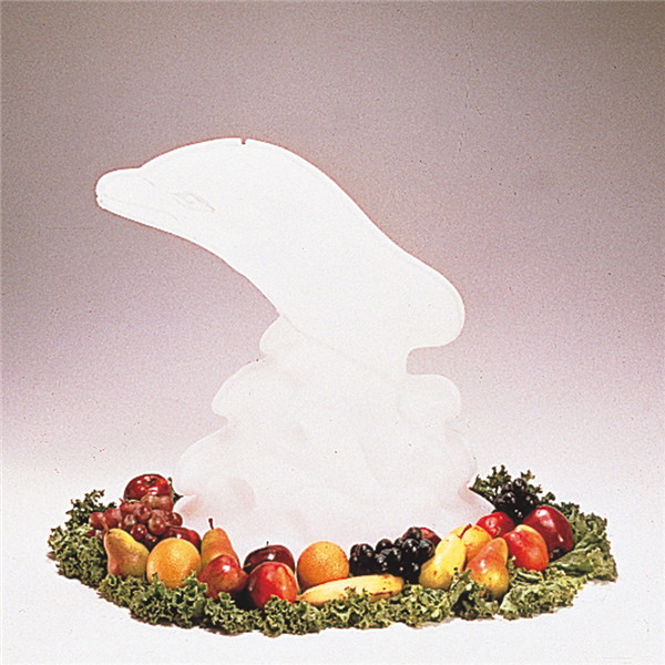 SCULPTURE GLACE "DAUPHIN"  52x36x63 BLANC PLASTIQUE (1 UNITÉ) - Garcia de Pou