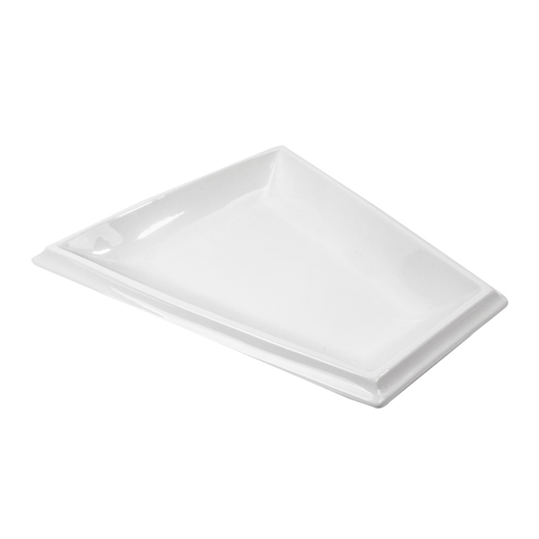 ASSIETTE TRAPEZOIDALE  43x39x4 CM BLANC PORCELAINE (6 UNITÉ) - Garcia de Pou