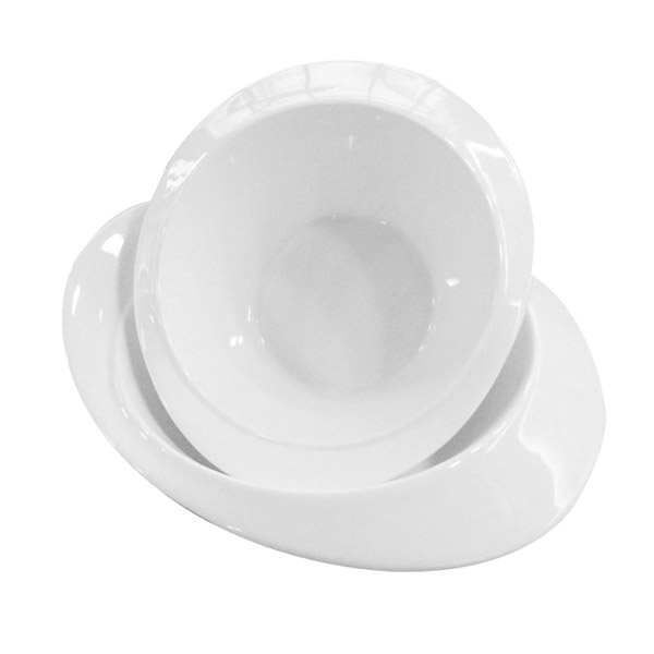 BOL IRREGULIER  26 CM BLANC PORCELAINE (8 UNITÉ) - Garcia de Pou