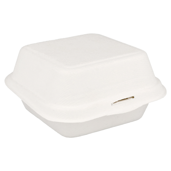 COQUILLES HAMBURGER "BIONIC" 450 ML 15,2x15x8,4 CM BLANC BAGASSE (600 UNITÉ) - Garcia de Pou