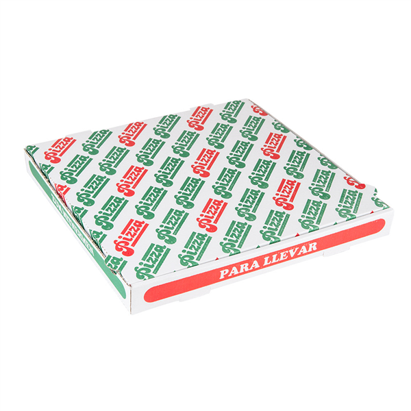 BOÎTES PIZZA MICROCANNELURE  348 G/M2 36x36x4 CM BLANC CARTON (100 UNITÉ) - Garcia de Pou