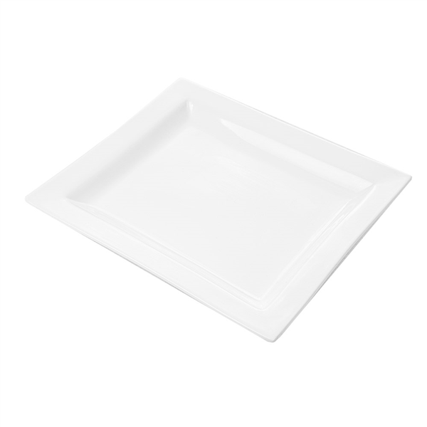 ASSIETTES RECTANGULAIRES  27x23,5 CM BLANC PORCELAINE (12 UNITÉ) - Garcia de Pou