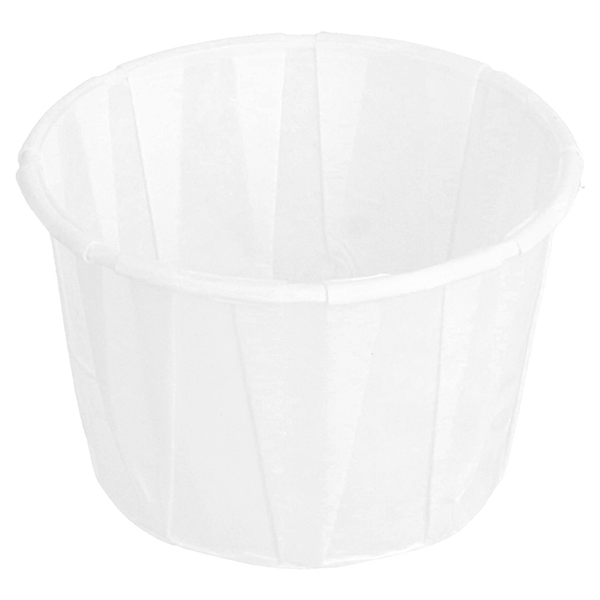 POTS TRAITEUR PLISSÉ 60 ML (2 oz) 80 G/M2 Ø5,5/3,9x3,5 CM BLANC PARCH.INGRAISSABLE (250 UNITÉ) - Garcia de Pou