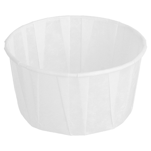 POTS TRAITEUR PLISSÉ 100 ML (3,2 oz) 80 G/M2 Ø6,6/5x4,2 CM BLANC PARCH.INGRAISSABLE (250 UNITÉ) - Garcia de Pou