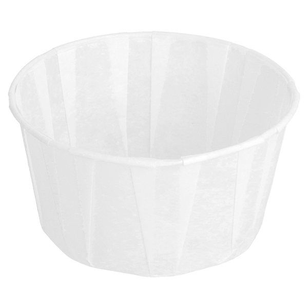 POTS PAPIER PLISSÉ 165 ML (5,5 oz) 80 G/M2 Ø8/6x4,3 CM BLANC PARCH.INGRAISSABLE (250 UNITÉ) - Garcia de Pou