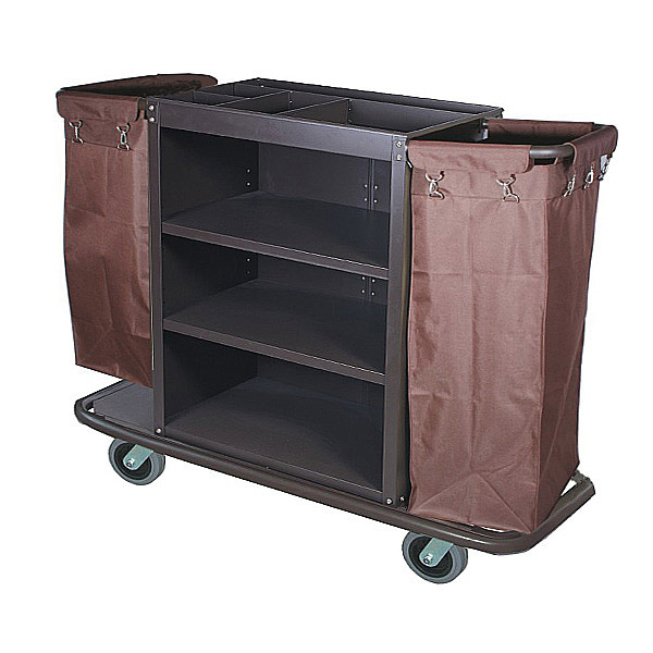 CHARIOT SANS PORTES + 2 SACS  144x52x102,5 CM MARRON FER (1 UNITÉ) - Garcia de Pou