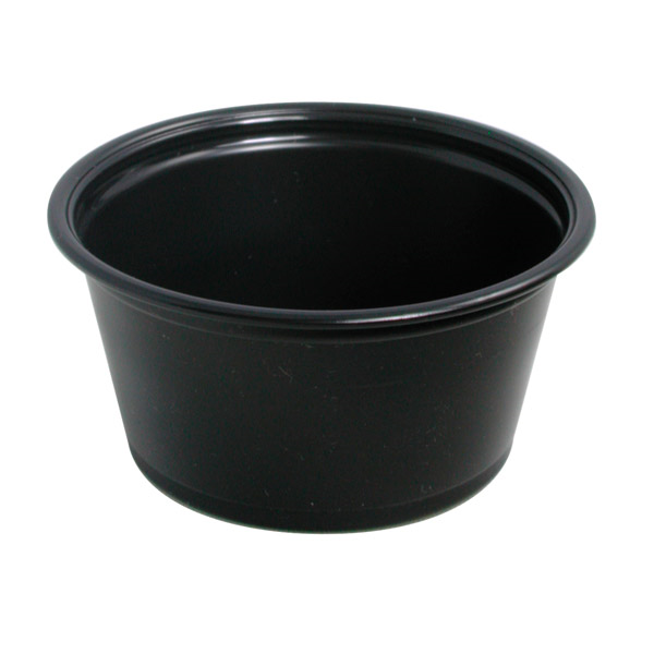 PETITS POTS MICRO-ONDABLES 60 ML Ø6,2x3,2 CM NOIR PP (2500 UNITÉ) - Garcia de Pou