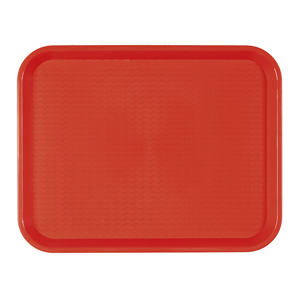 PLATEAU FAST FOOD  27,5x35,5 CM ROUGE PP (1 UNITÉ) - Garcia de Pou