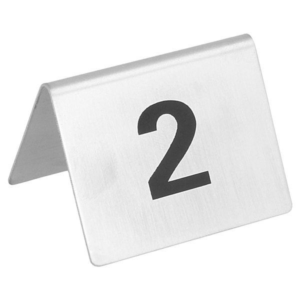 NUMÉROS DE TABLE DU 1 AU 25  5,2x4,2 CM ARGENTE INOX (1 UNITÉ) - Garcia de Pou