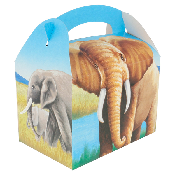 BOÎTES MENU ENFANT "ELEPHANTS"  320 G/M2 15,50x10,50x17,50 CM QUADRICHROMIE CARTON (300 UNITÉ) - Garcia de Pou