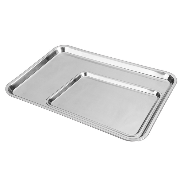 PLATEAUX SANS ANSES  31x24 CM ARGENTE INOX (1 UNITÉ) - Garcia de Pou