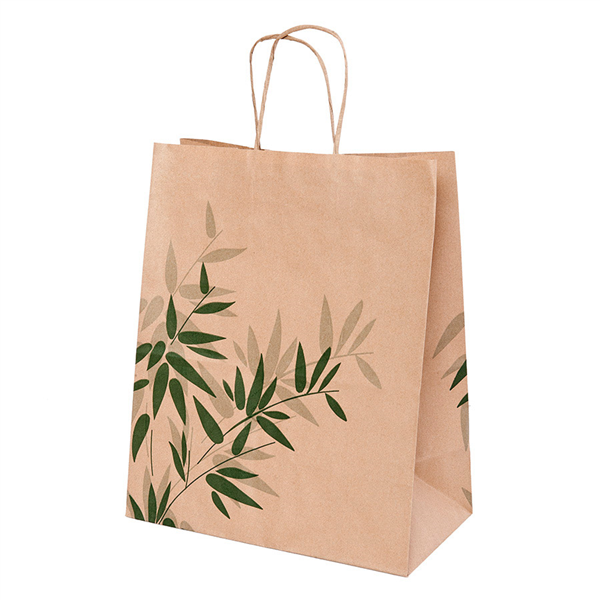 SACS SOS AVEC ANSES "FEEL GREEN" 80 G/M2 26+14x32 CM NATUREL KRAFT (250 UNITÉ) - Garcia de Pou