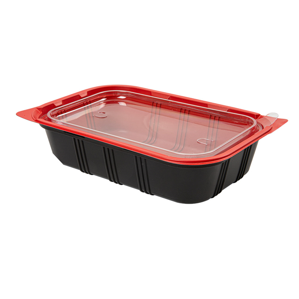 BARQUETTES MICRO-ONDABLES REPAS INDIVIDUEL  21,5x14,5x5 CM NOIR PP (400 UNITÉ) - Garcia de Pou