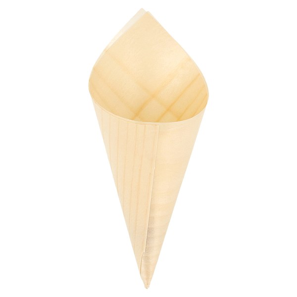 CORNETS EN FEUILLE DE PEUPLIER  12,5 CM NATUREL BOIS (1000 UNITÉ) - Garcia de Pou